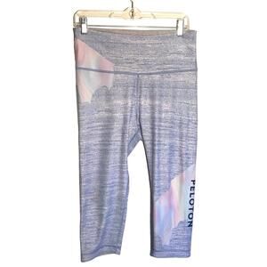 Peloton x WITH opal rainbow Women's High Rise Seamless Yoga 7/8 Legging Size L